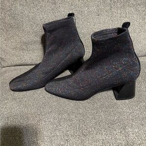 Zara Trafaluc Multicolor Textile 2.5"Heels Pump Pull on Ankle Boots 40(US9l